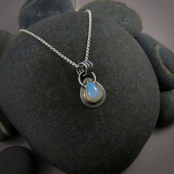 Teardrop hot sale opal necklace