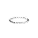 Artisan made silver beaded stacking ring by Mikel Grant Jewellery.  