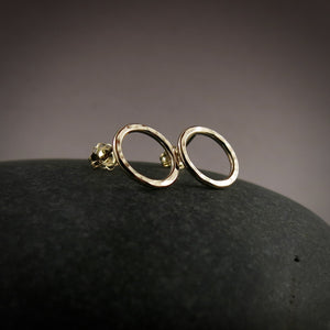 14K Gold Open Circle Studs by Mikel Grant Jewellery