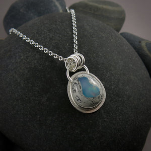 Galaxy Opal Necklace in Sterling Silver by Mikel Grant Jewellery