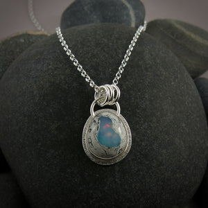 Galaxy Opal Necklace in Sterling Silver by Mikel Grant Jewellery