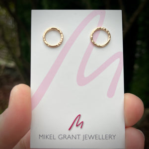 14K Gold Open Circle Studs by Mikel Grant Jewellery