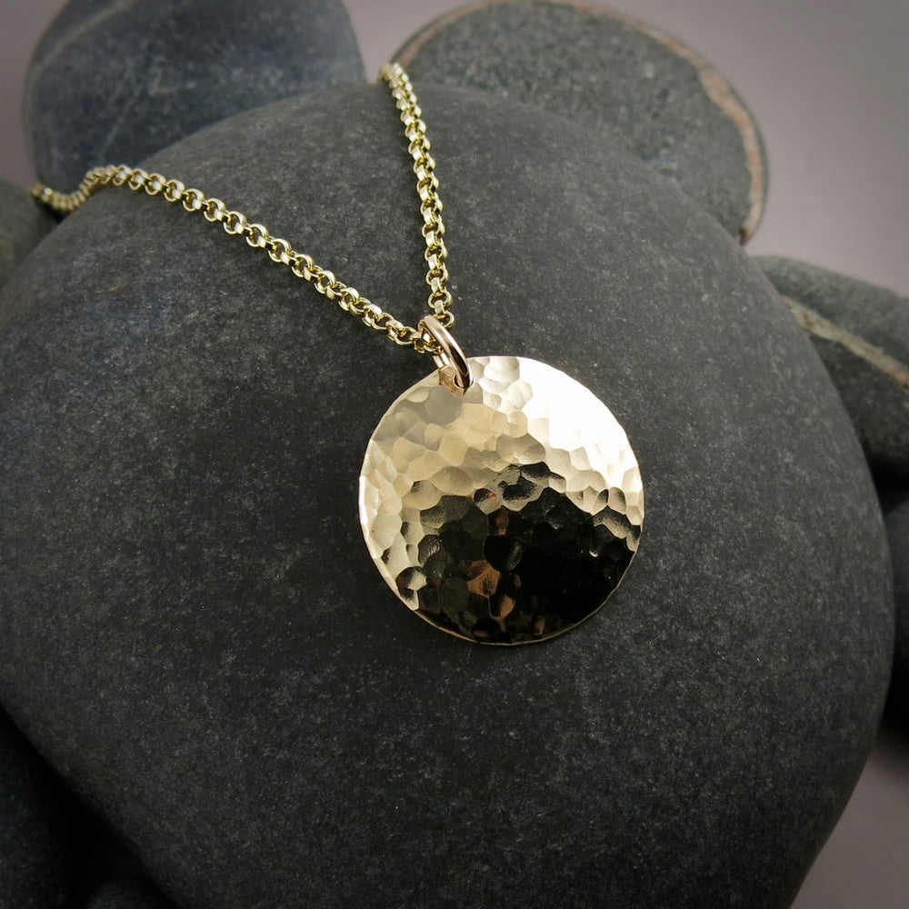 Moondance Necklace • Hammer Textured 14K Gold Filled • Sample Sale