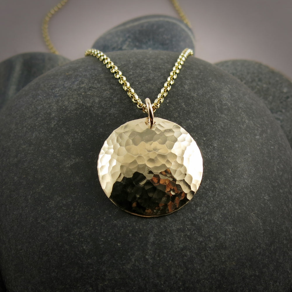 Moondance Necklace • Hammer Textured 14K Gold Filled • Sample Sale