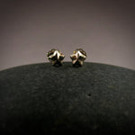 Gold star studs.  Solid gold minimalist star stud earrings by Mikel Grant Jewellery
