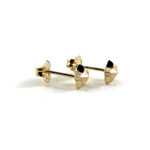 Gold star studs.  Solid gold minimalist star stud earrings by Mikel Grant Jewellery