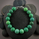 Green opal gemstone bead bracelet by Mikel Grant Jewellery