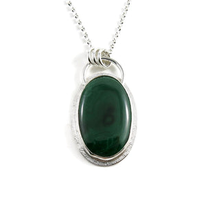 Malachite Necklace in Sterling Silver by Mikel Grant Jewellery