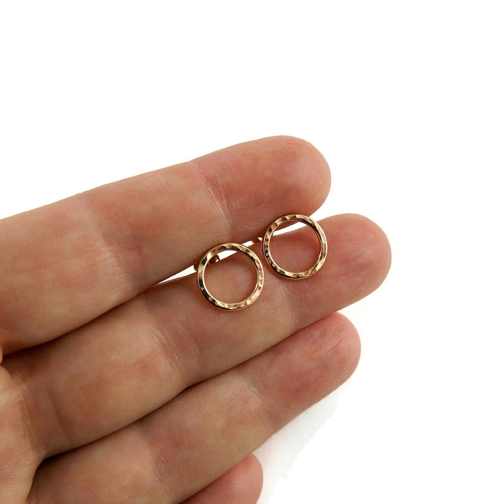 14K Gold Open Circle Studs by Mikel Grant Jewellery