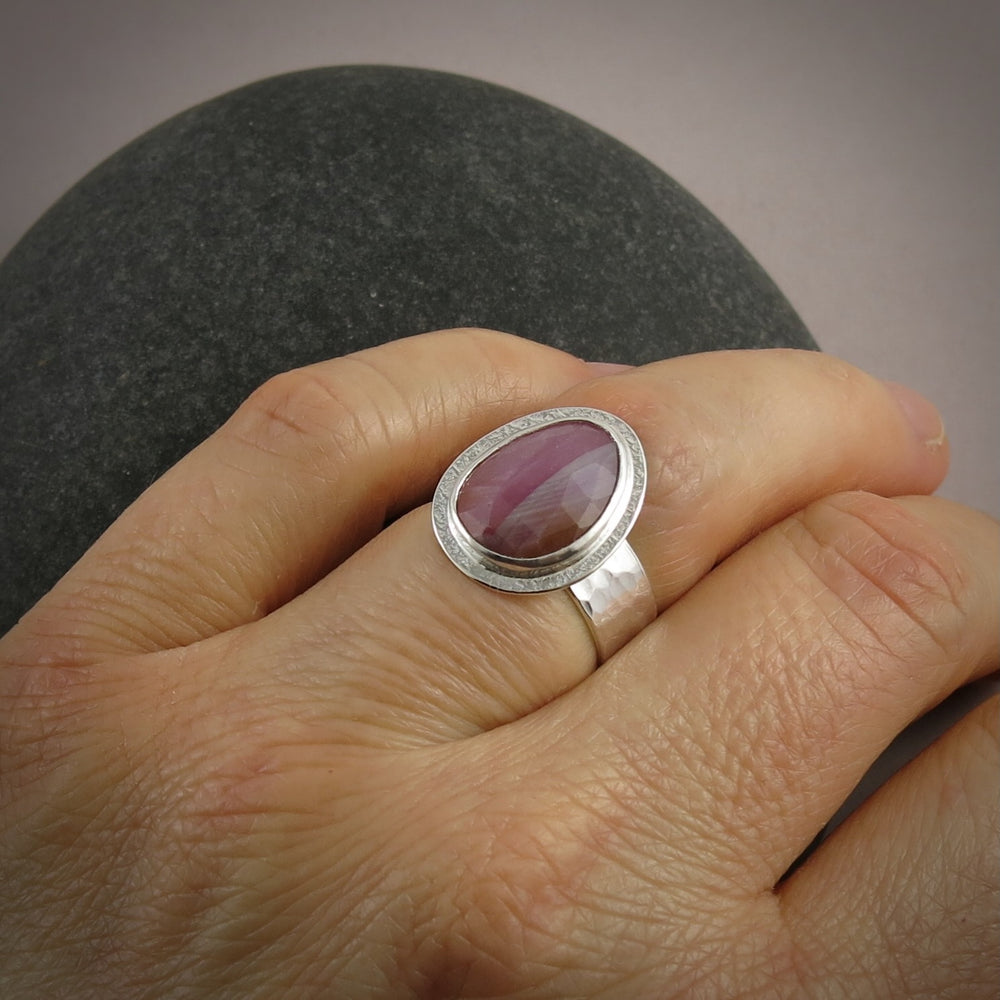 Multicolour Sapphire Ring • Sterling Silver • Size 7