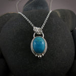 Peruvian blue opalina necklace in sterling silver by Mikel Grant Jewellery