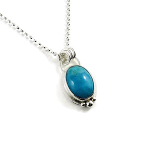 Peruvian blue opalina necklace in sterling silver by Mikel Grant Jewellery