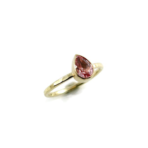 Pink Champagne Sapphire Ring in 14K Gold by Mikel Grant Jewellery