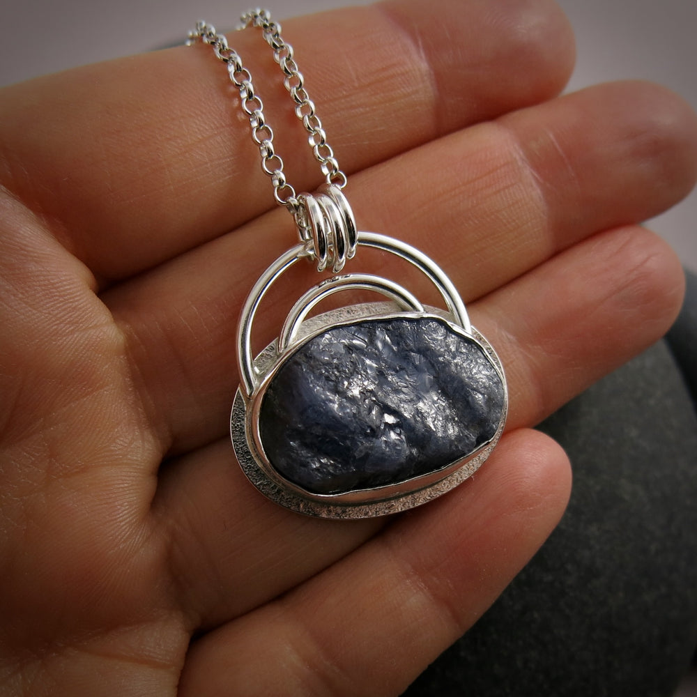 Raw Tanzanite Pendant • Wild Earth Collection – Mikel Grant Jewellery