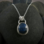 Rose cut labradorite necklace in sterling silver by Mikel Grant Jewellery