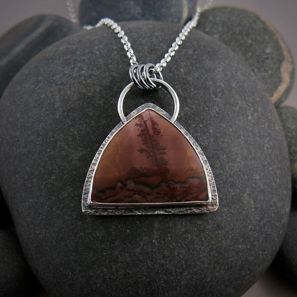 Scenic Apache Picture Jasper Necklace in Oxidized Sterling Silver by Mikel Grant Jewellery