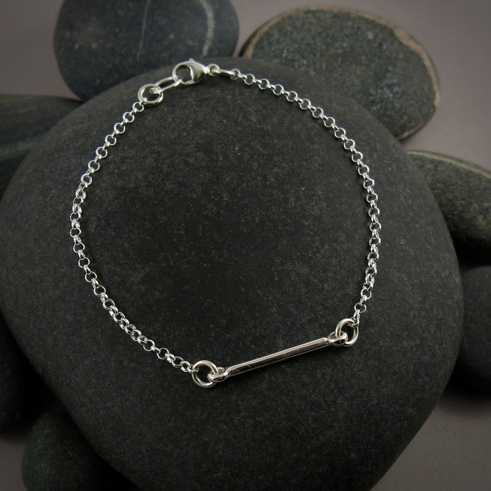 Silver Bar Bracelet by Mikel Grant Jewellery