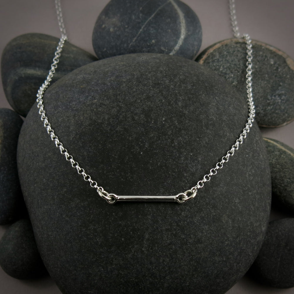 Silver Bar Necklace by Mikel Grant Jewellery