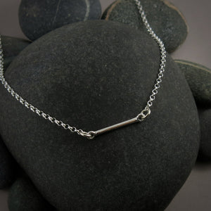 Silver Bar Necklace by Mikel Grant Jewellery