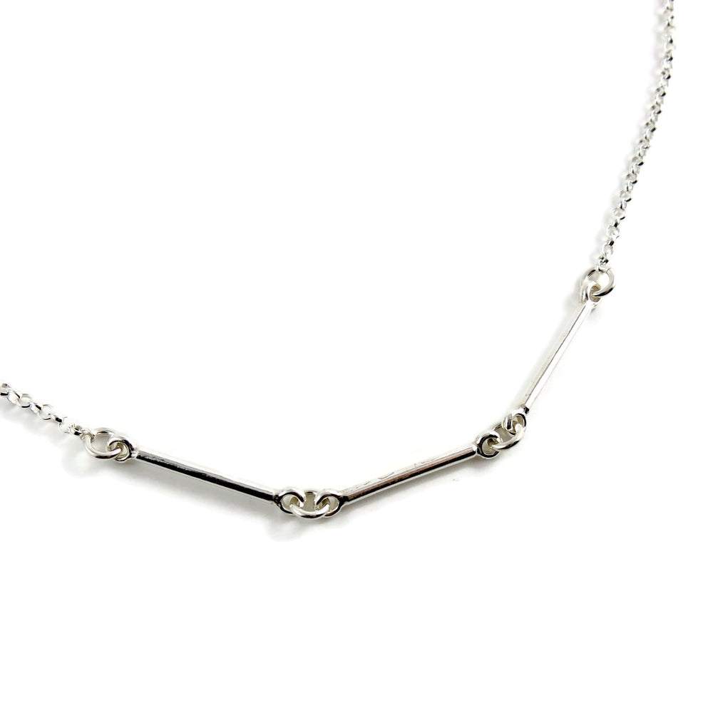 Silver Bar Trio Necklace by Mikel Grant Jewellery