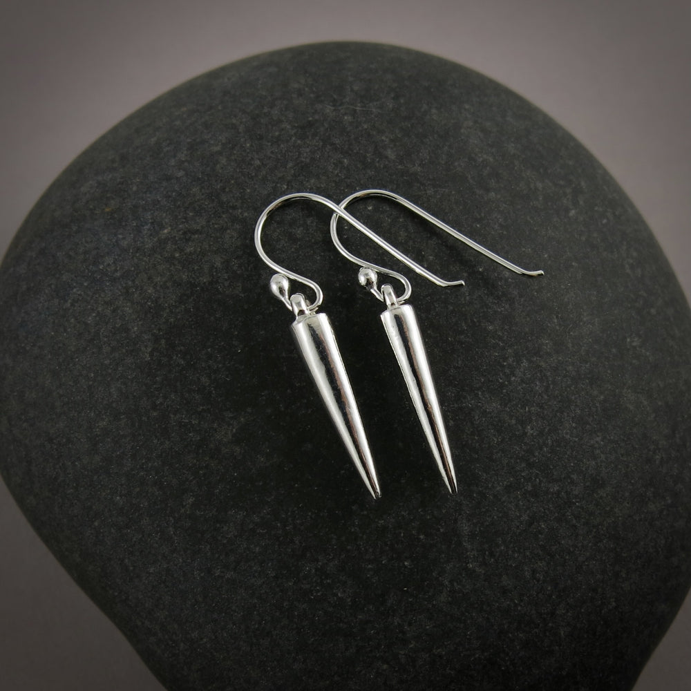 Silver Spike Earrings by Mikel Grant Jewellery