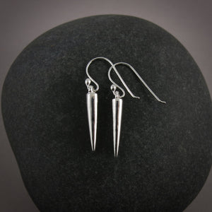 Silver Spike Earrings by Mikel Grant Jewellery