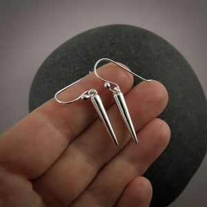 Silver Spike Earrings by Mikel Grant Jewellery