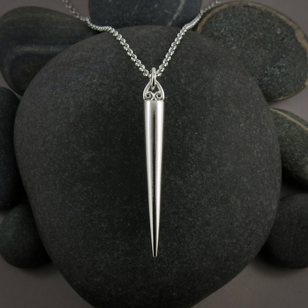 Silver Spike Pendant by Mikel Grant Jewellery
