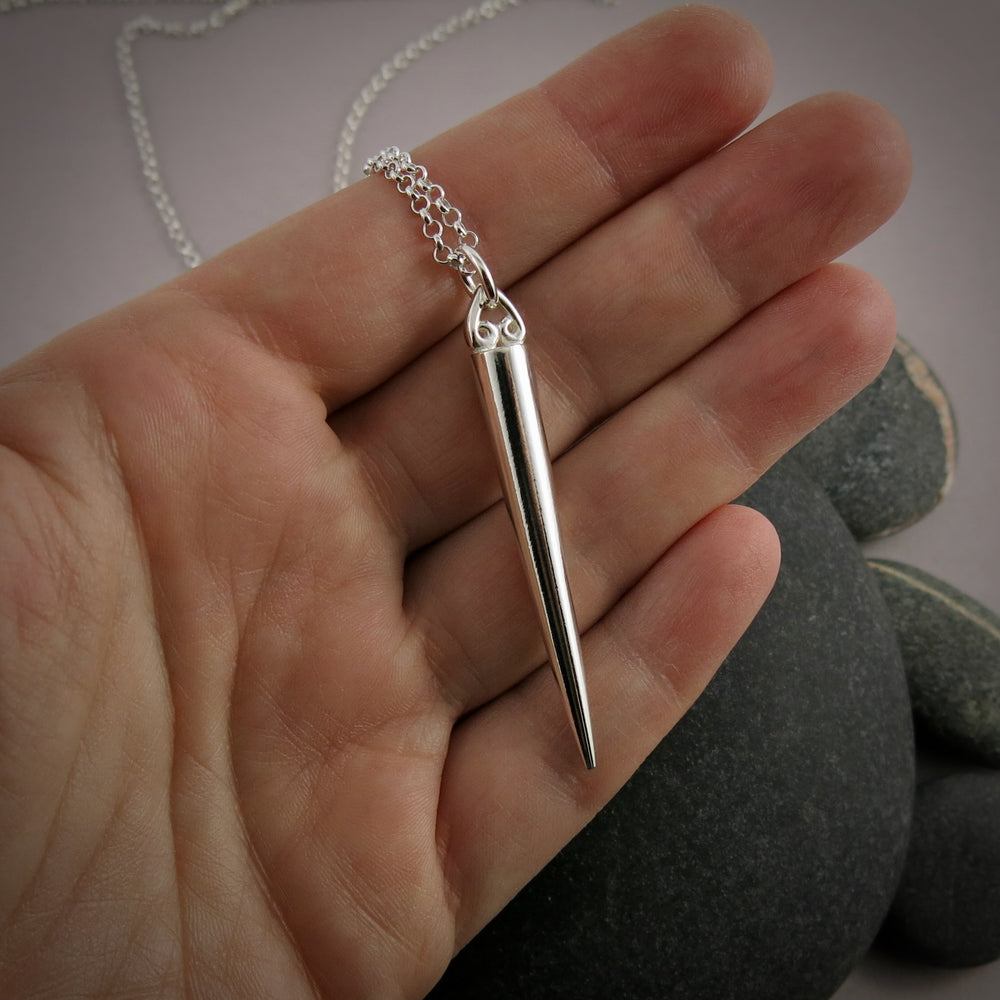 Silver Spike Pendant by Mikel Grant Jewellery