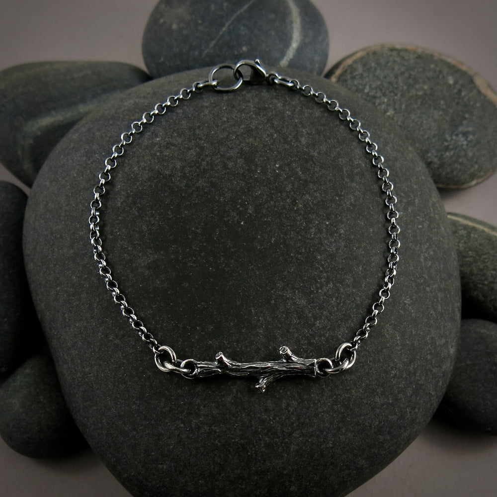 Silver Twig Bracelet by Mikel Grant Jewellery