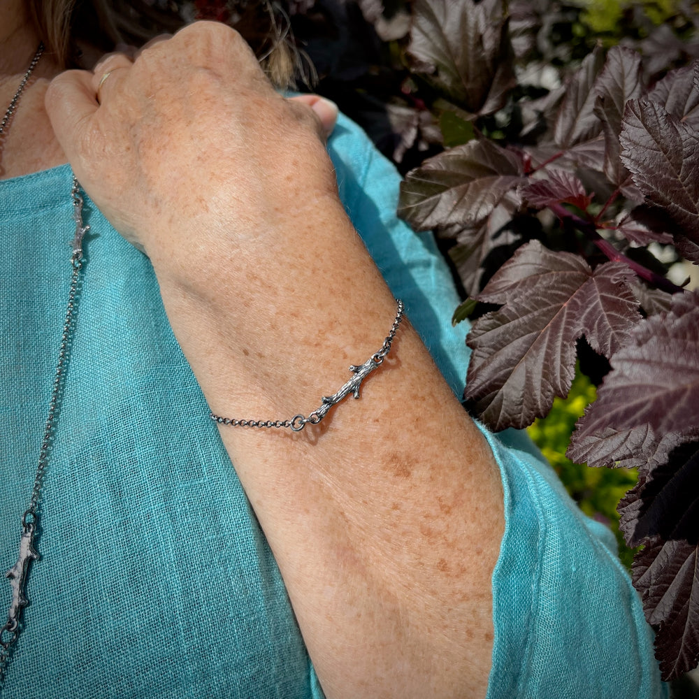 Silver Twig Bracelet by Mikel Grant Jewellery