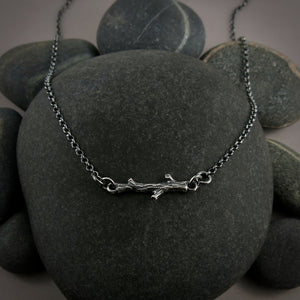 Silver Twig Necklace by Mikel Grant Jewellery