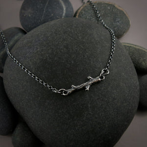 Silver Twig Necklace by Mikel Grant Jewellery