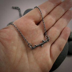 Silver Twig Necklace by Mikel Grant Jewellery