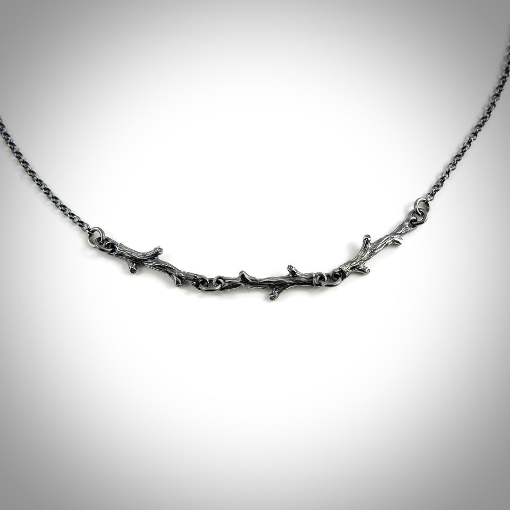 Silver Twigs Trio Necklace by Mikel Grant Jewellery