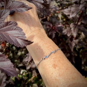 Silver Twisted Scroll Bracelet by Mikel Grant Jewellery