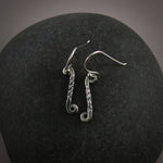 Silver Twisted Scroll Earrings by Mikel Grant Jewellery