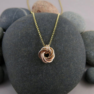 Algerian love knot necklace in 14K  gold fill by Mikel Grant Jewellery.