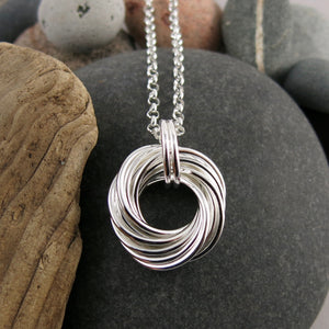 Boundless Love Knot Necklace: artisan made sterling silver infinite knot necklace by Mikel Grant Jewellery