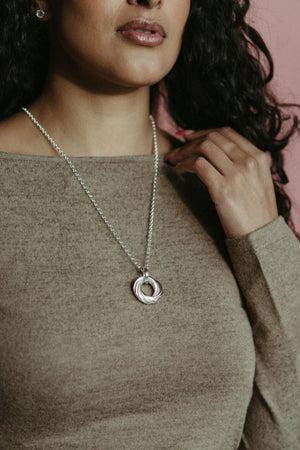 Boundless Love Knot Necklace: artisan made sterling silver infinite knot necklace by Mikel Grant Jewellery