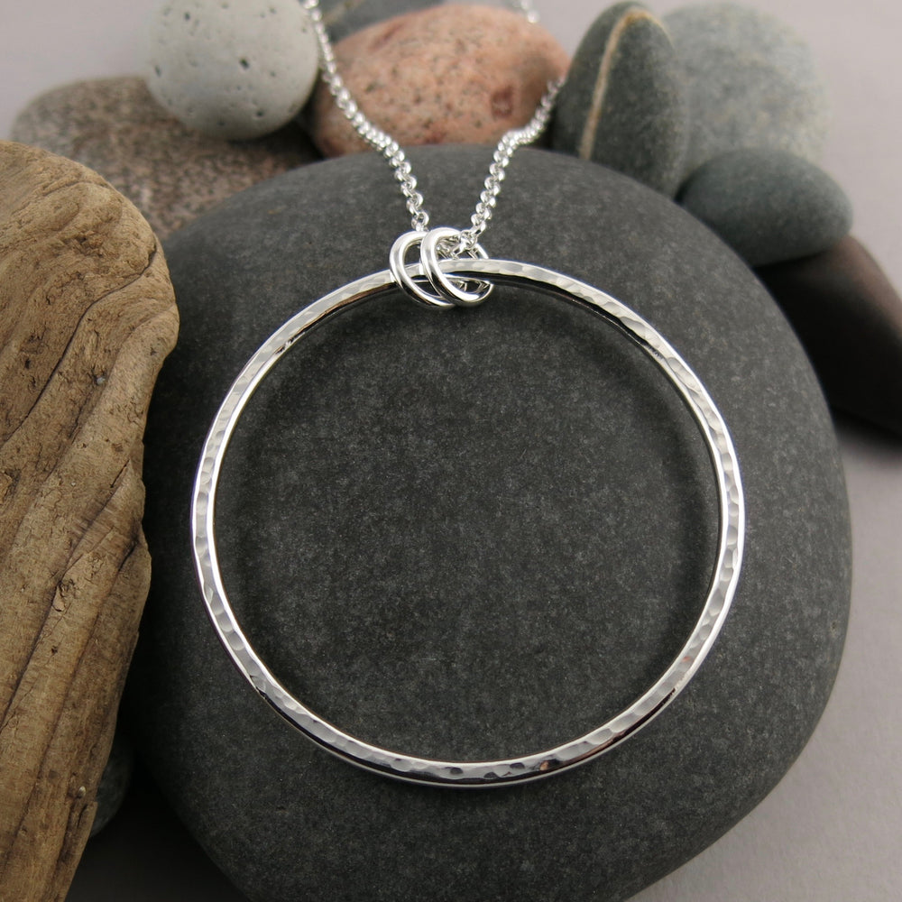 Custom Photo Large Circle Necklace - Foterra Jewelry