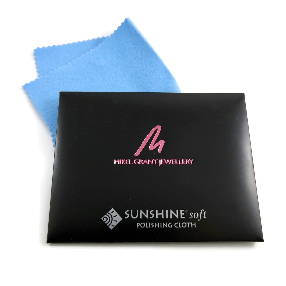 Large jewellery polishing cloth from Mikel Grant Jewellery.