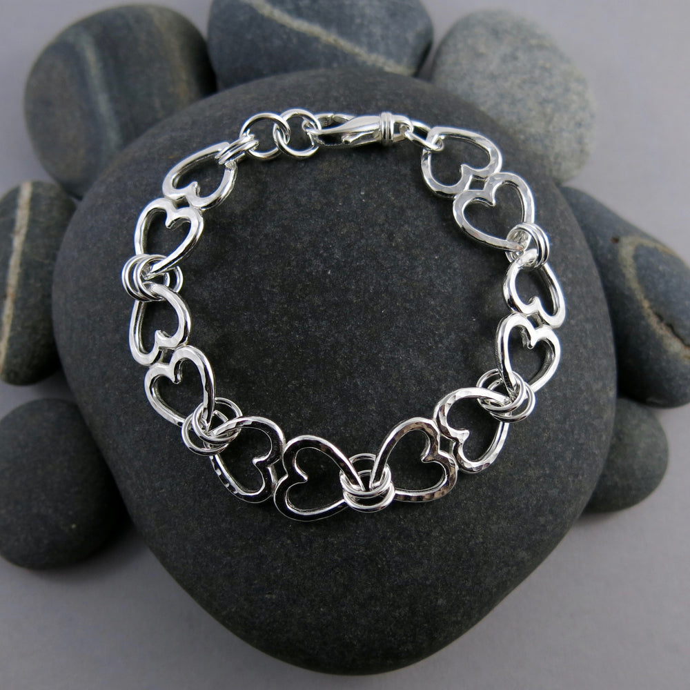 Luckyshine Silver Plated Openwork Bracelet – 7.5 Inch, Charming Chain Design, Family & Friends Theme
