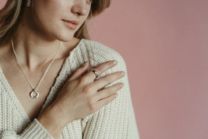 Silver love knot trio necklace by Mikel Grant Jewellery. Artisan made timeless love knot trio necklace.