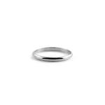 Smooth half round silver stacking ring by Mikel Grant Jewellery. Artisan made stackables.