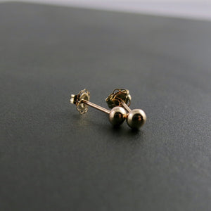 Solid gold ball studs by Mikel Grant Jewellery.