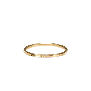 Hammer Textured Stacking Ring • 14 Karat Gold Filled