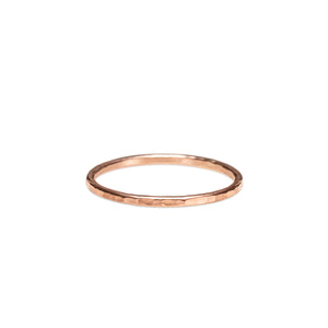 Hammer Textured Stacking Ring • 14 Karat Rose Gold Filled